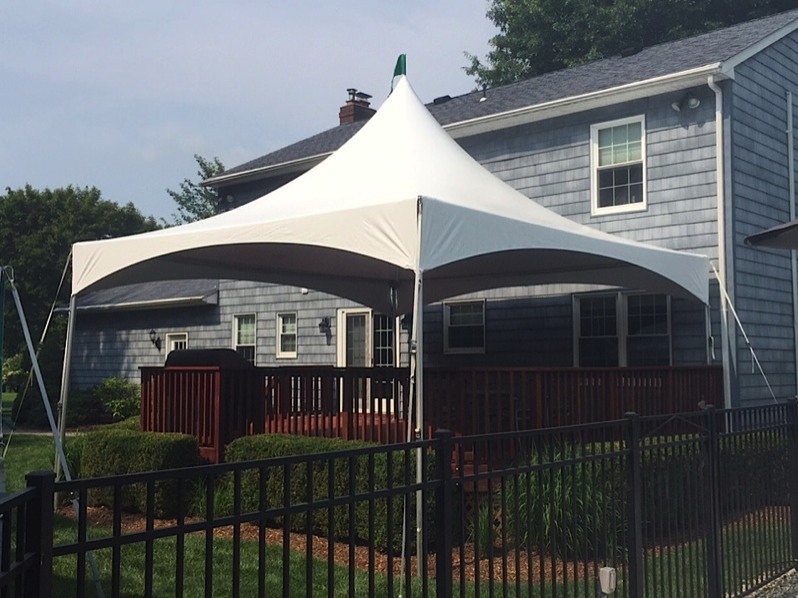 Rental Tent on a Deck in Hopewell NJ